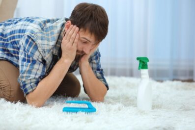 how to get mildew smell out of carpet