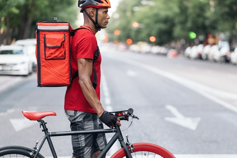 the competitive edge of bicycle couriers