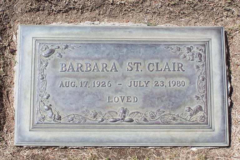 barbara passed away 5 years after marrying michael st. clair