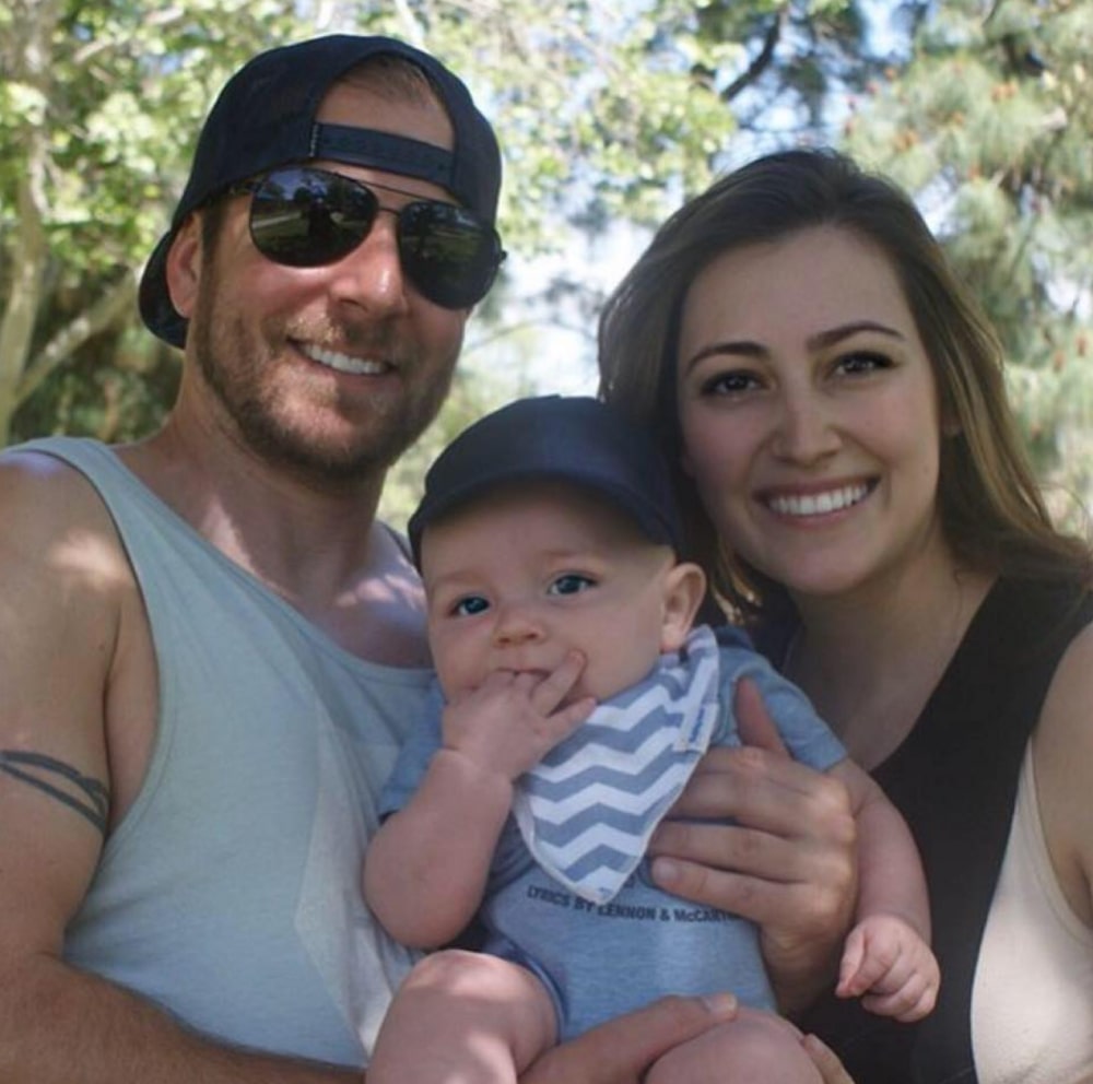 A photo of Cassota and Dooley with their son Jack Alexander Cassotta