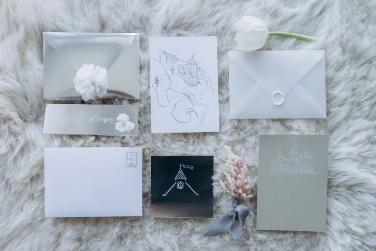 black and white wedding invites timeless and cool