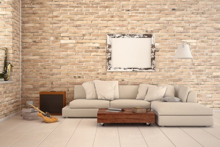 transform your living room with brick accent walls
